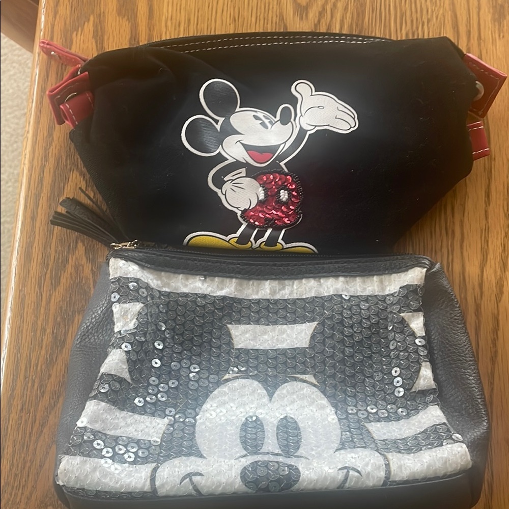 Disney Mickey Mouse set of 2 cosmetic bags